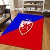 Crvena zvezda2 Flannel Pattern Square Carpet,Area Rug,Carpet Rug for Living Room Bedroom Sofa Playroom Decor,Non-slip Floor Mat