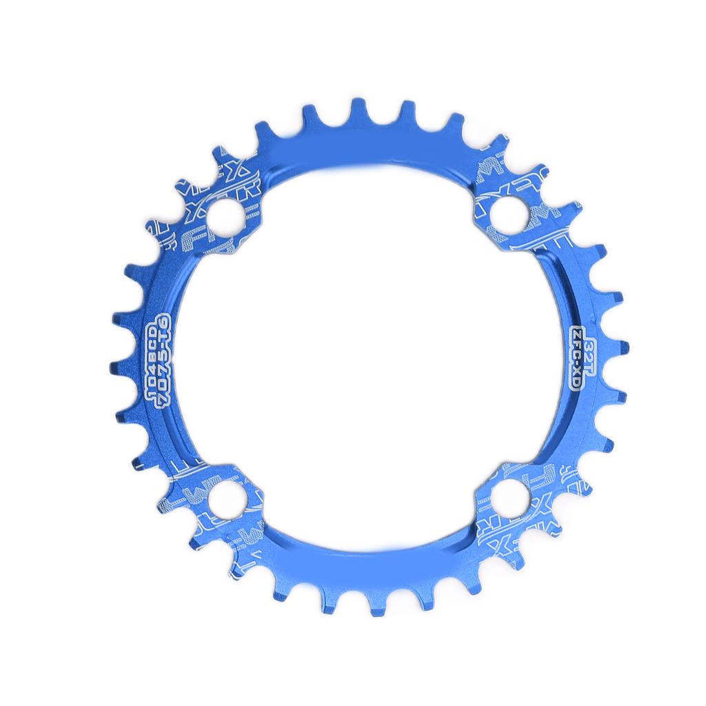 FMFXTR Bike Chainring Bicycle Narrow Wide 104 BCD 32T Round Chainring for Mountain Bike BicycleBlue