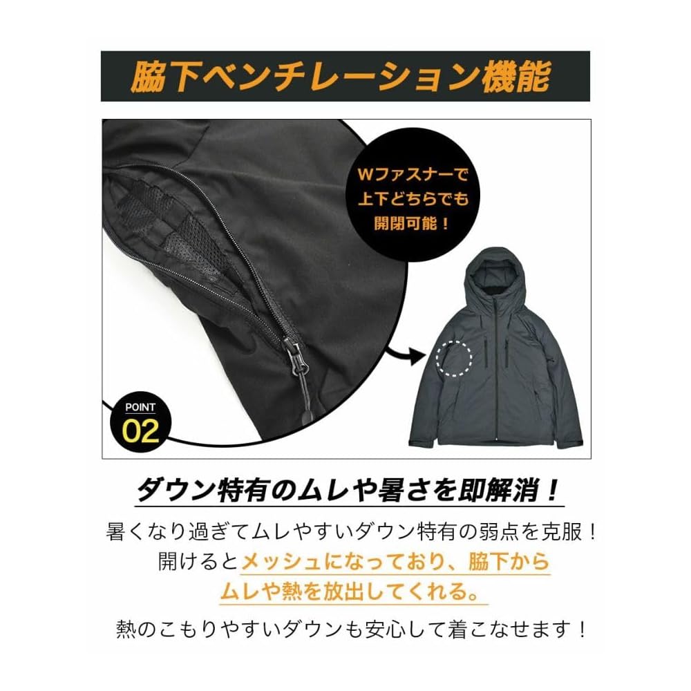 Стеганая пуховая парка HAMURE HMU-2632 Темно-синий 5XL Размер 2026 Зимняя куртка Водоотталкивающая 700FP Верхняя одежда