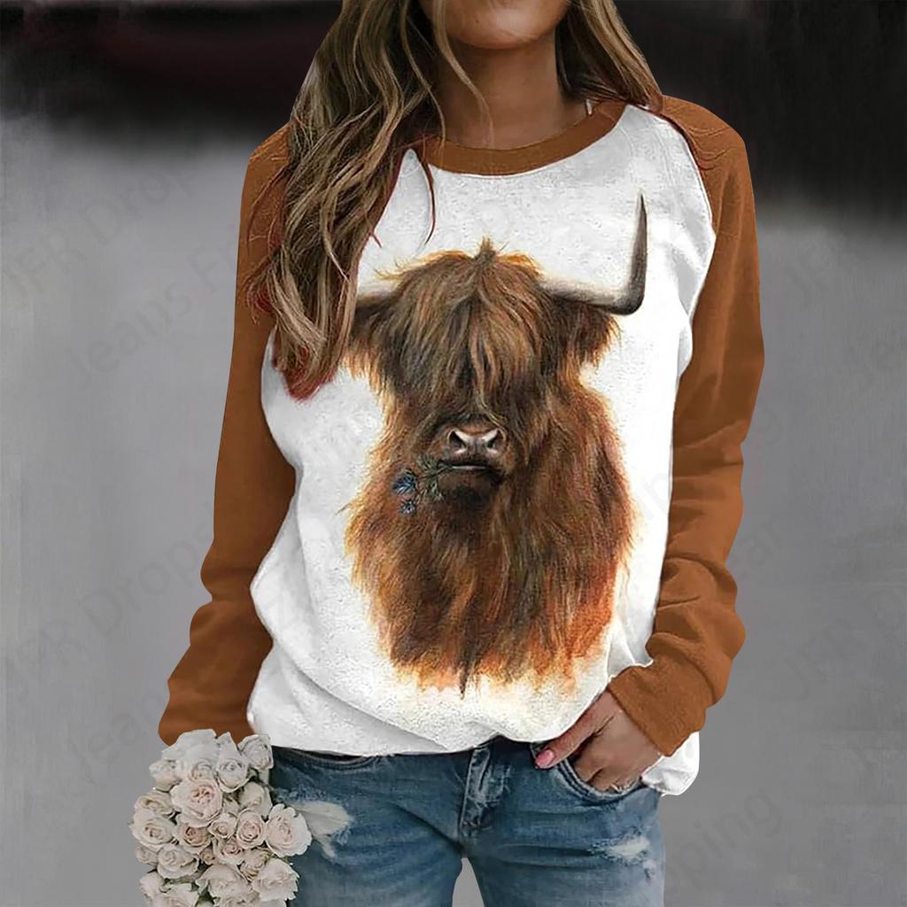 Animal Cow 3d Print Hoodies Women Fashion Hoodie Crewneck Animal Sweatshirt Harajuku Kawaii Coats Women Sweats Girl Clothes