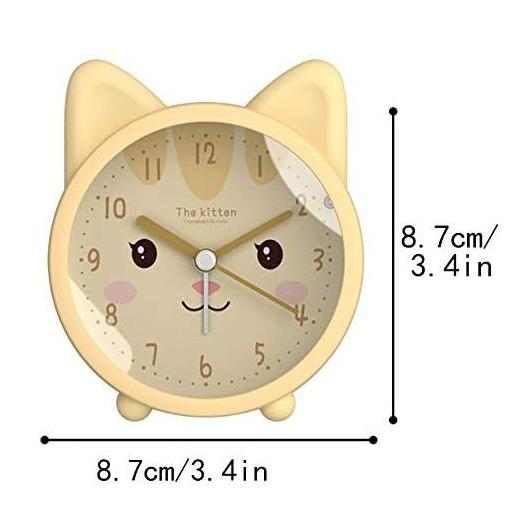 Милые животные в форме будильника с двумя звонками, бесшумные дорожные часы, студенческие настольные часы, детские ночники, прикроватные часы