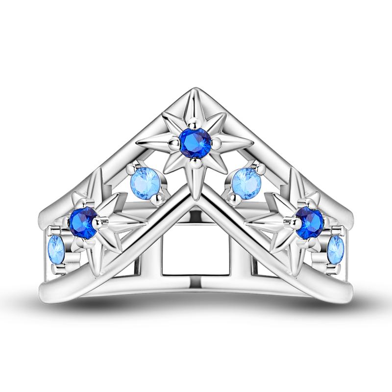 Daisy Sparkling Crown Ring Colorful Star Moon Butterfly Evil Eyes for Women Original Rings Classic Wedding Jewelry