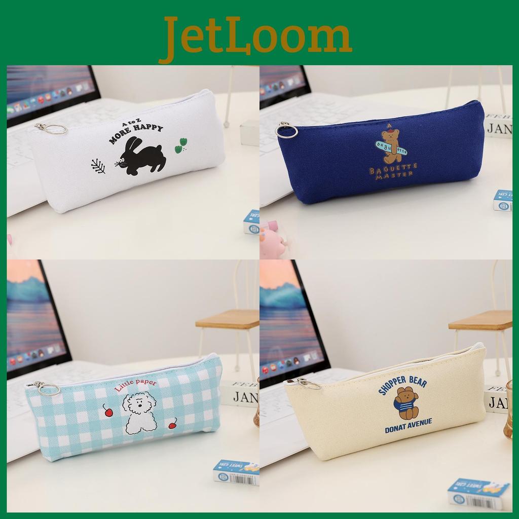 Minimalist Student Pen Bag Made Of 12a Canvas With Multiple Color Options