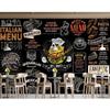3d Hamburger Wall Mural Sandwich Wallpaper Milk Tea Coffee Wallpaper Pizza Chicken Wrap Western Restaurant Wall Paper