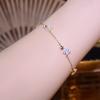 Korea Fine Jewelry Small Exquisite Micro-inlaid Zircon Flower Five-pointed Star Bracelets For Woman Holiday Daily Party Gift