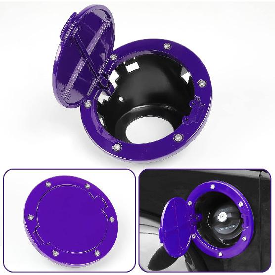 JeCar JK Fuel Filler Cover Gas Cap Aluminum Alloy Gas Tank Door Exterior Accessories For Jeep Wrangler 2007-2018 JK JKU, Green