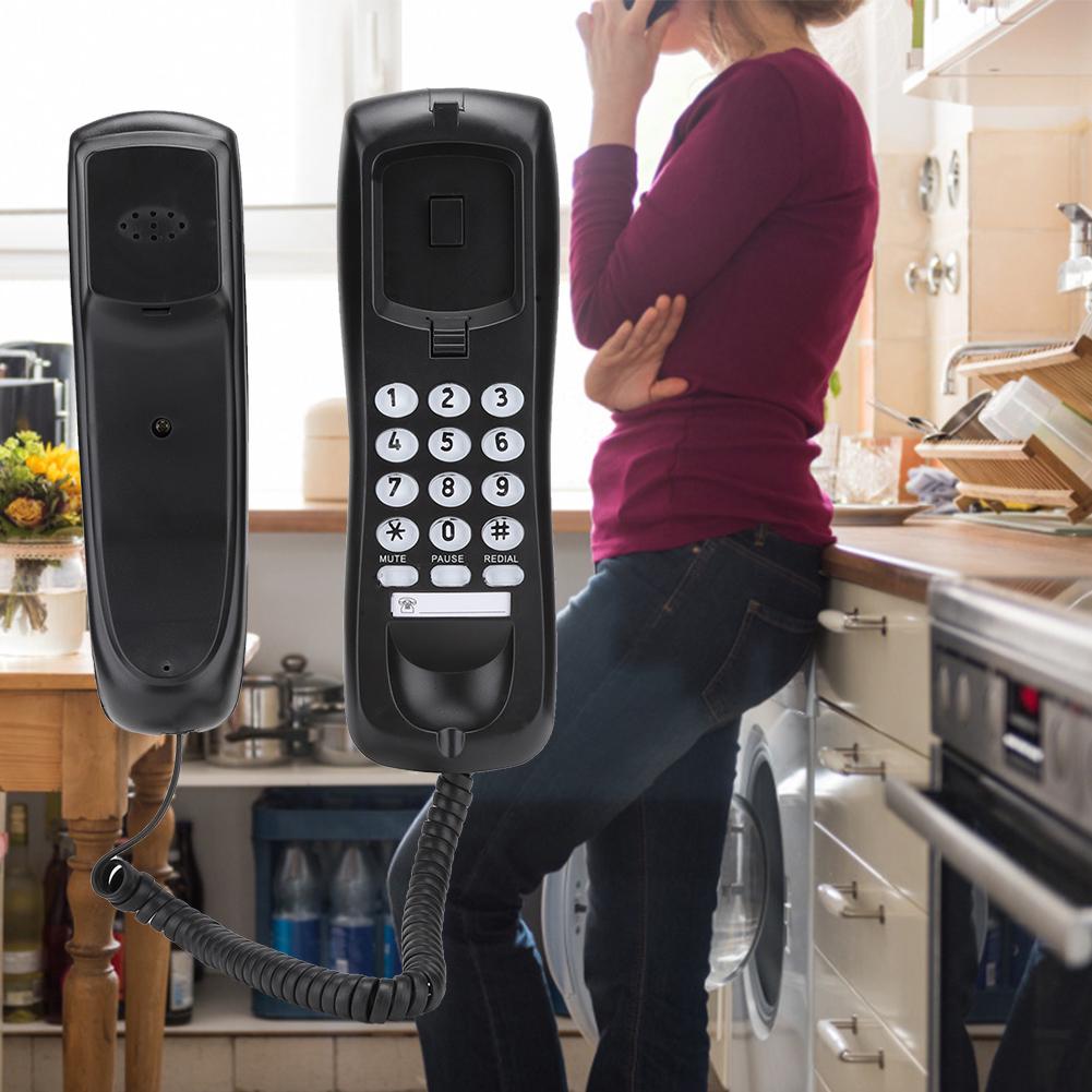 KX T628 Black for English Wired Desktop Wall Phone Landline Telephone for Home Office