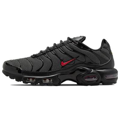 Кроссовки Air Max Plus Bred Металлическая сетка Мужские Черные Университетский красный DO6383-001