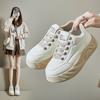 Spring White Shoes New Style Female Students' Height-enhancing Sports Shoes Trendy Casual Shoes Street Photography