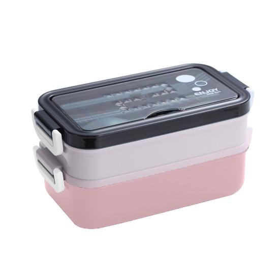 Коробка для обеда Bento Box, 1050 мл, двухслойная, герметичная, безопасная для пищевых продуктов, термостойкая с посудой, коробка для бенто, товары для дома