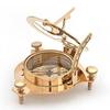 Antique Brass Sundial Compass Golden Flip-Out Compass Vintage Look Sundial Compass