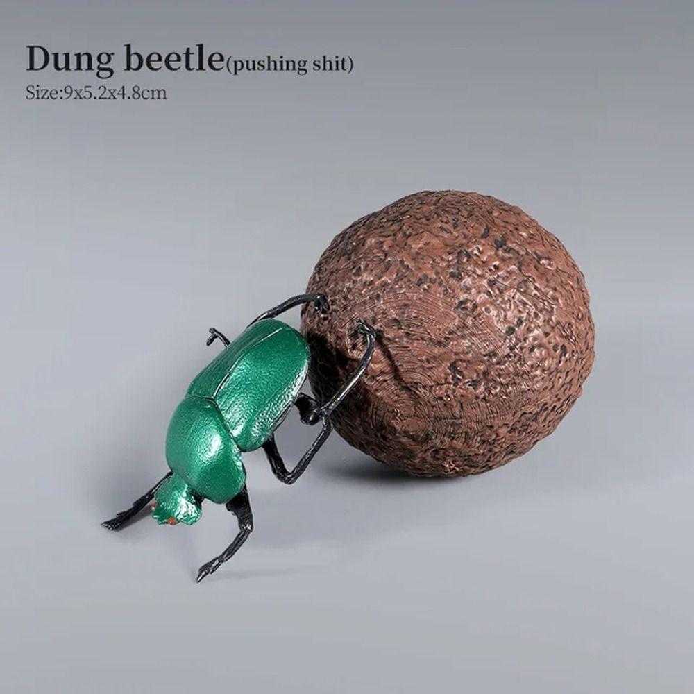 Realistic Beetle Action Figures Wild Insect Lifelike Insect Figurines Desktop Ornament