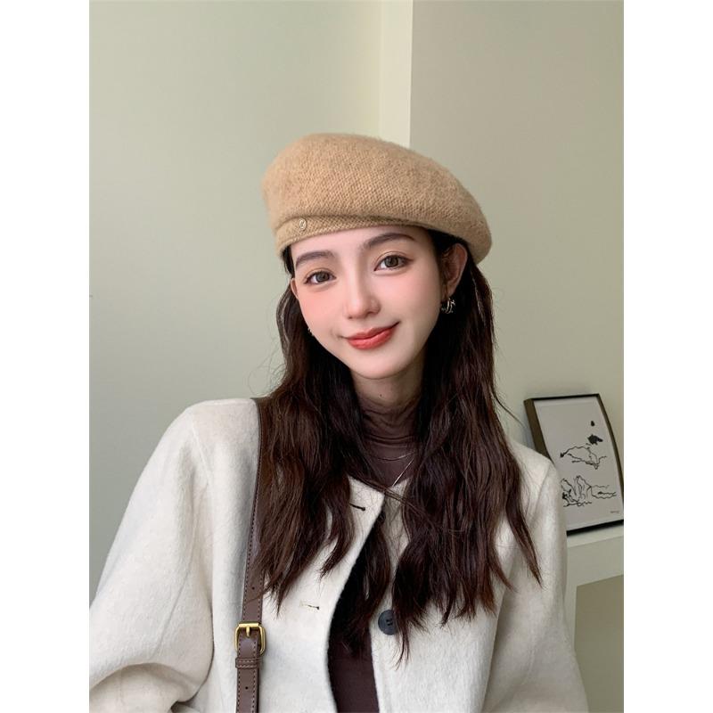 Берет женская шляпа весна осень мода маленькая голова талия шерстяная японская корейская универсальная шляпа тыква осень зима шляпа художника