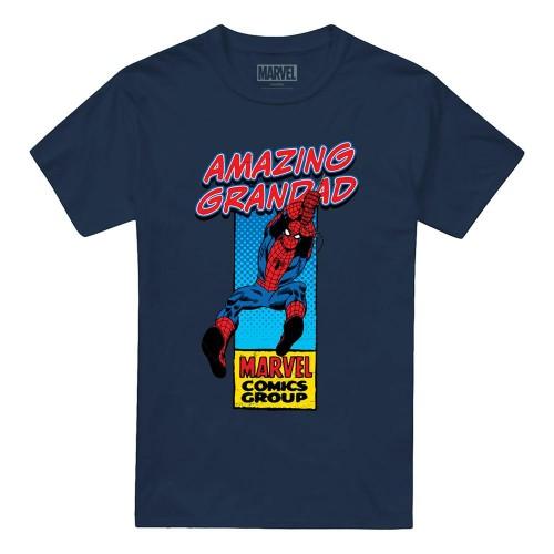 Marvel Comics Mens Amazing Grandad Spider-Man Corner Box T-Shirt