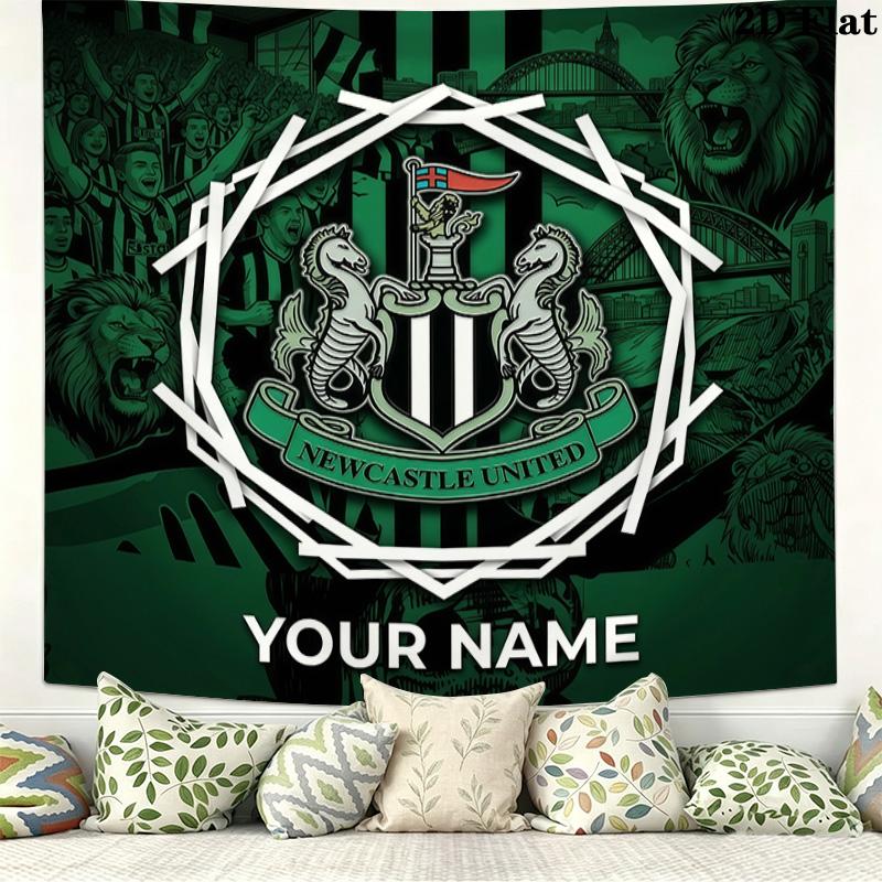 Custom Name Newcastle UnitedPrinted Tapestry – Wall Hanging for Bedrooms, Dorms, and Home Decor
