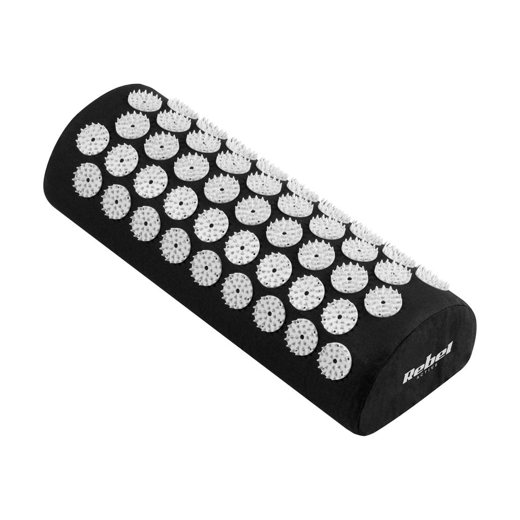 Acupressure Mat With Spikes + Pillow 130X50Cm Xxl For Massage, Black Rebel
