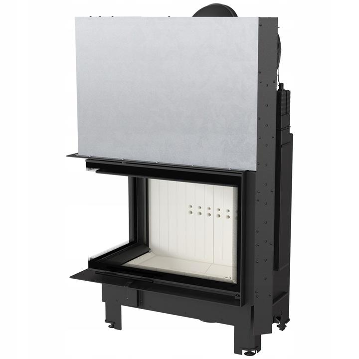 Стальной камин KRATKI MBA левый 17 кВт Ø 200 Подъемная самозакрывающаяся дверца