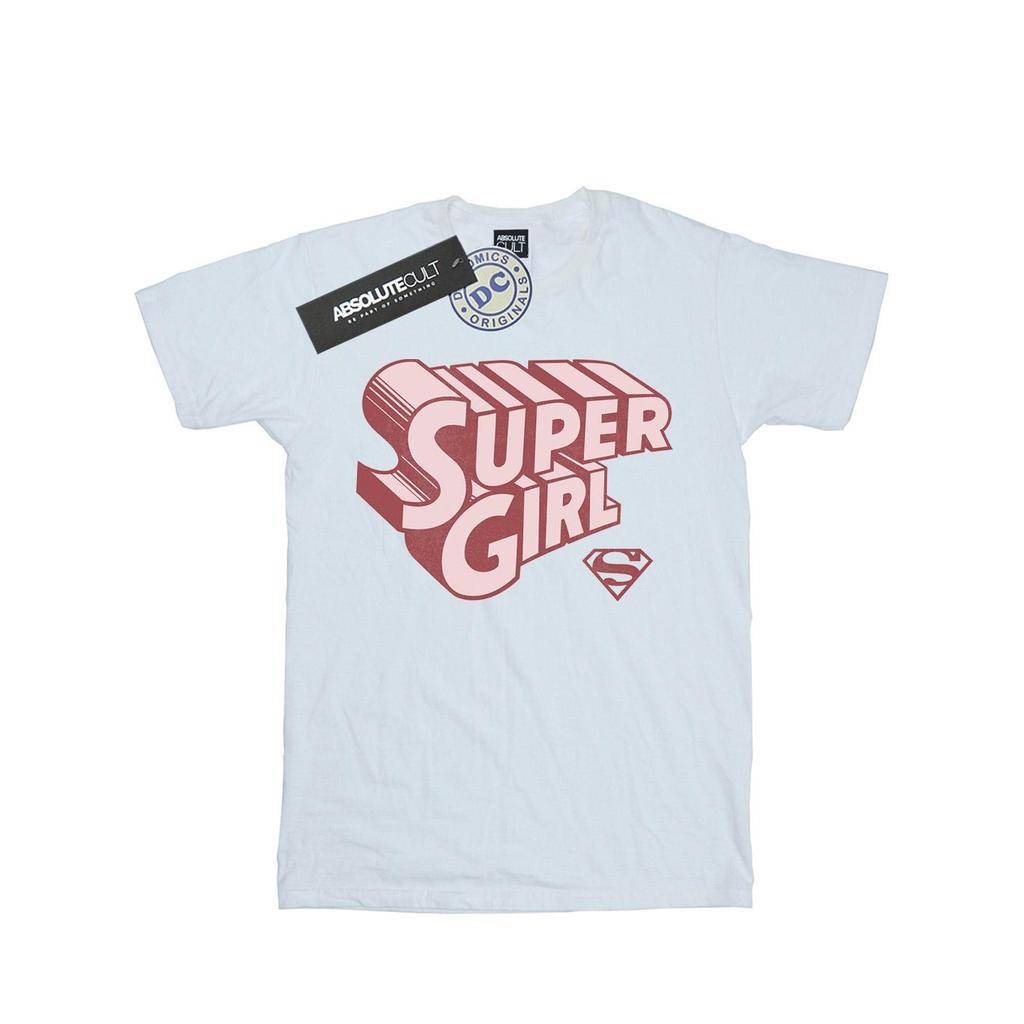 DC Comics Womens/Ladies Supergirl Retro Logo Cotton Boyfriend T-Shirt