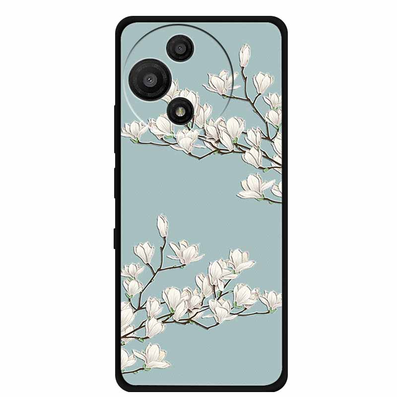 Для TCL 60 SE Nxtpaper Чехол 3D Тиснение Рельефные Цветы Черный ТПУ Силикон Мягкая Задняя Крышка Чехлы Для TCL 60R Чехол 6.7" Fundas Сумка