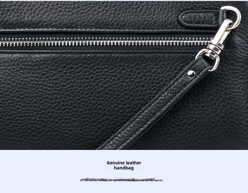 Мужской клатч из натуральной кожи большой вместимости: Модная сумка-конверт, первый слой из коровьей кожи, повседневный стиль