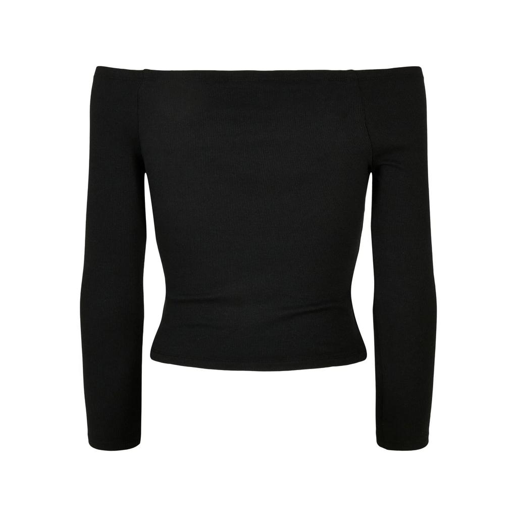 Urban Classics Womens/Ladies Ribbed Off Shoulder Long-Sleeved Top