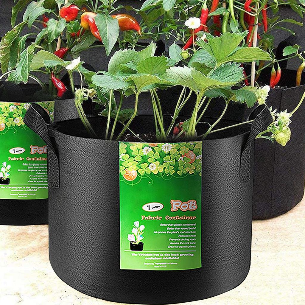 Мешки для посадки, Мешок из утолщенного нетканого материала для аэрации, прочный, для садоводства, для томатов, картофеля, овощей, трав и цветов, черный