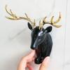 Настенный крючок для декора в виде оленьих рогов, крючок для животных, вешалка для шляп и ключей, новый настенный крючок в виде головы оленя