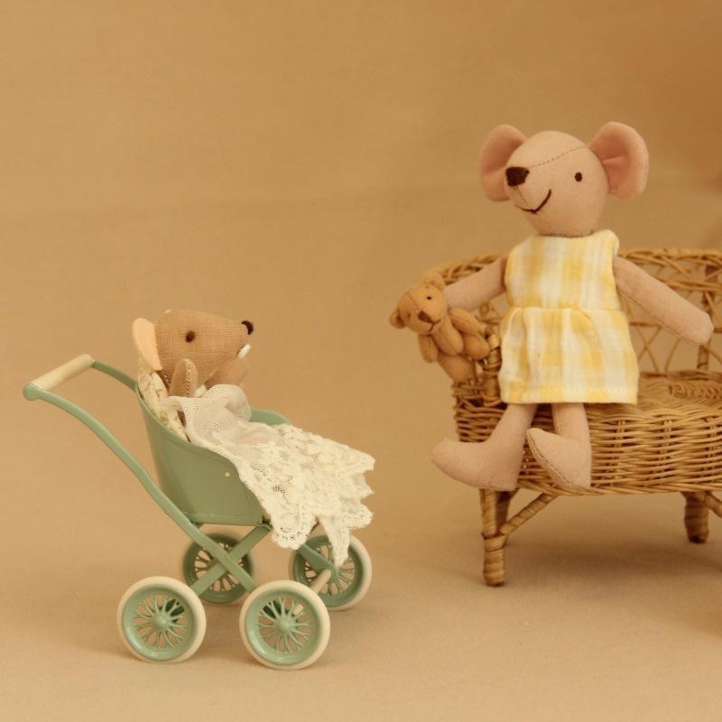 1:12 Миниатюрных Искусственных Детских Колясок, Подходящих Для Кукол Bjd Ob11, Мебель для Кукольного Дома, Домашняя Мебель, Декор