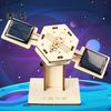 1/2 Sets DIY Solar Artificial Satellite Model Kit Educational Handmade Wooden Puzzle Satellite Model Kids Science Exploration Projects STEM Toy Space