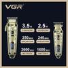 New VGR High-end Men's Hair Clipper with Retro Metal Body, Professional Hair Trimmer with LCD Digital Display and Push Shear Home Razor Shaver V-643