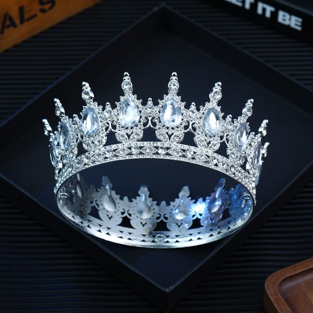 Elegant Bridal Tiara Vintage Crystal Headpieces King Rhinestone Wedding Crown Special Event