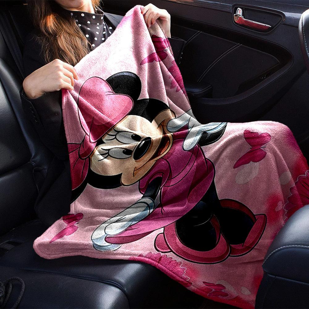 1 шт. Розовое одеяло Минни Маус Легкий фланелевый плед для дивана, кровати, путешествий, кемпинга, гостиной, офиса, дивана, кресла