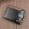 Men Wallets Patchwork Leather Short Male Purse With Coin Pocket Card Holder Brand Trifold Wallet Men Clutch Money Bag