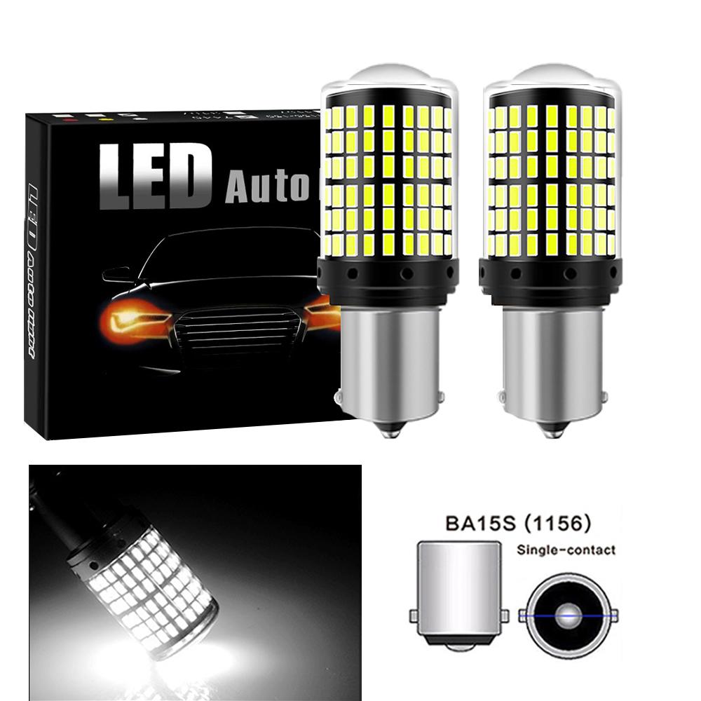 2 шт. 12 В-24 В сигнальные огни 1156 BA15S BAU15S 1157 BAY15D 7440 7443 T20 3157 T25 144smd светодиодные лампы автомобильные стоп-сигналы поворотники автолампы