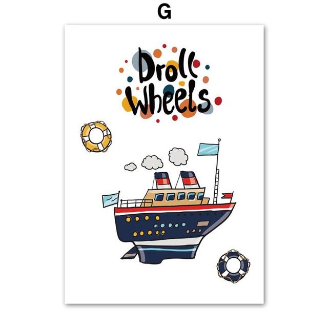 Для автомобилей мультфильм плакаты и принты для гостиной ребенок детская комната украшения смешные принты на холсте вождение для домашнего декора детская комната без рамки