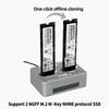 Двухслотовая док-станция NVME SSD Clone USB3.2 Type C, Gen2X 20 Гбит/с, M/B M Key, M.2, M.3 NVME PCI-E для M2 SSD, M Key SSD