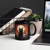 Yousheng Personalized Black Cat Mug Ceramic Coffee Mug Double-Sided Printing Tea Cup Halloween Novelty Drinkware for Cat Lovers