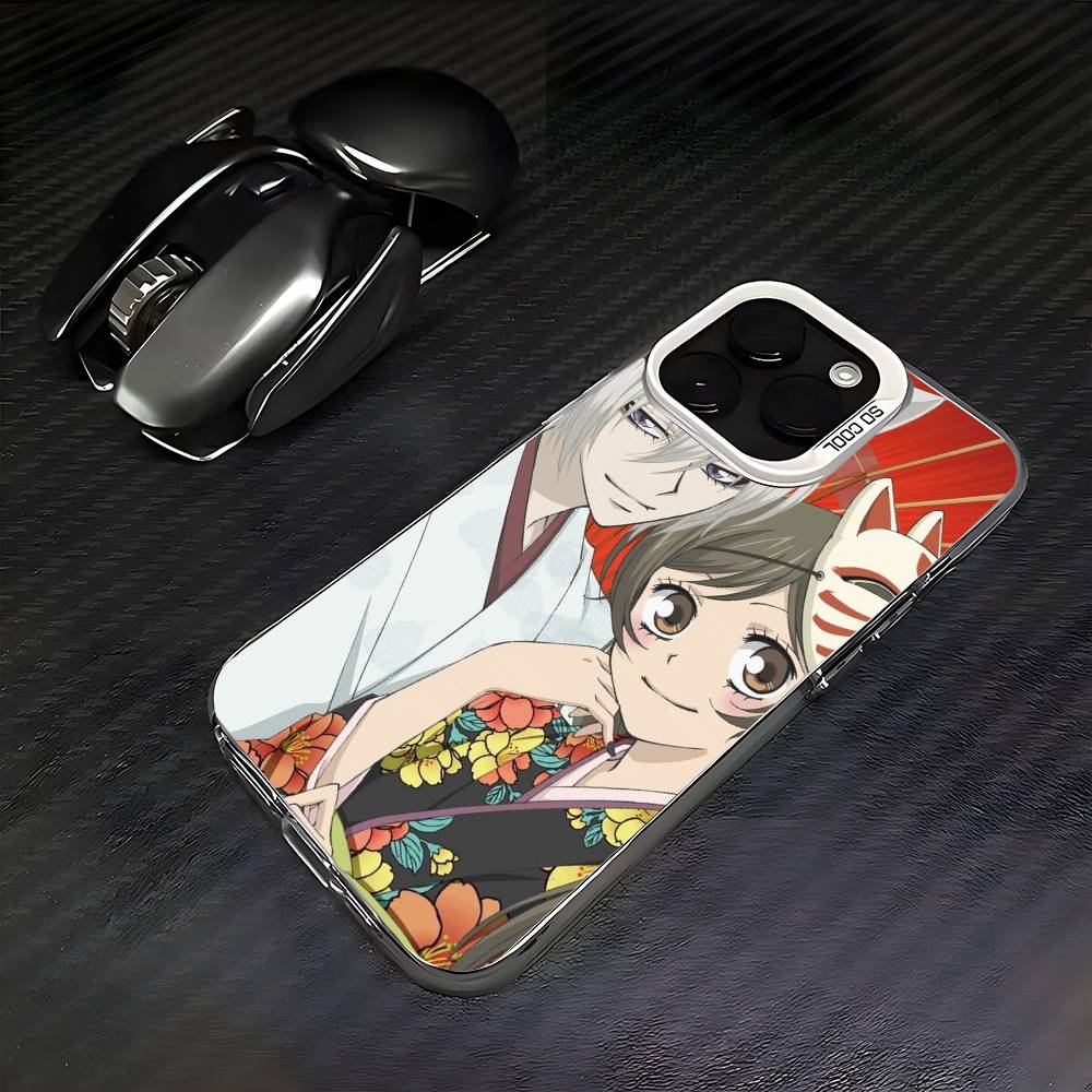 Чехол для телефона с аниме K-Kamisama Kiss для iPhone 16 15 14 13 12 11 Pro Max Белый Ультратонкий Лазерный Металлик Аврора Funda