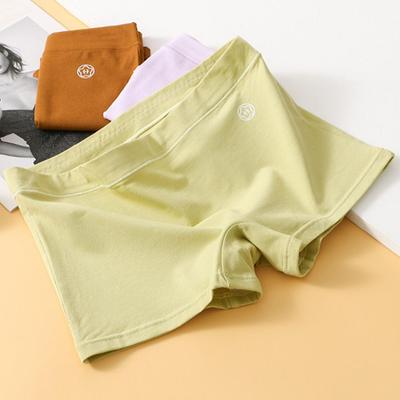 Женские хлопковые трусы-шорты для мальчиков, бесшовные трусы-боксеры, нижнее белье, мягкое облегающее нижнее белье для повседневной носки для сна