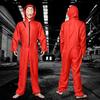 Formemory Halloween cosplay paper house red jumpsuit mask costume Spain drama clown Christmas party school festival cultural