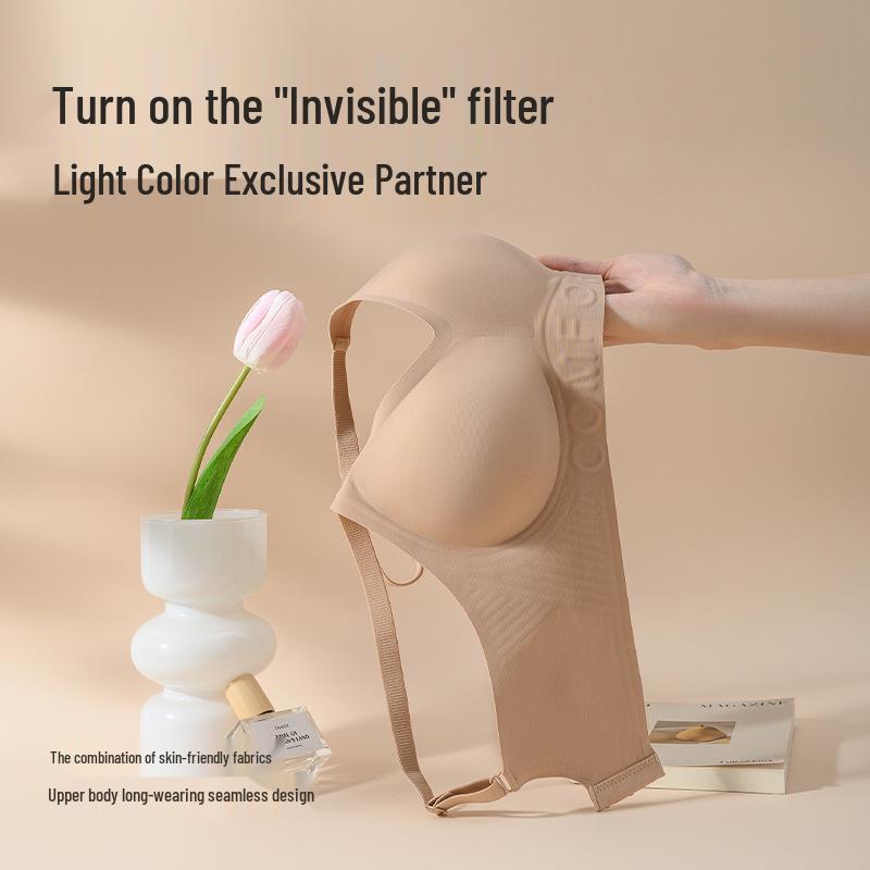 Changjie Recommended: Shu Chang Women's Invisible Seamless Bra - Light, Breathable, and Nude Tone.