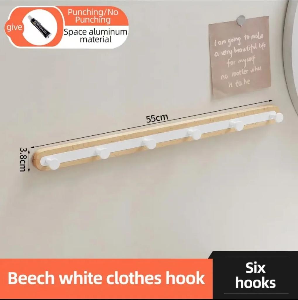 Деревянные крючки для одежды для ванной комнаты, держатель для полотенец, настенные, для двери примерочной, крючки для одежды сзади, ключ для прихожей, место для хранения головных уборов, без дырокола