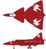 Swedish Air Force AJS37 Viggen Redvigen 10th Wing Disbandment Commemorative Painting Plastic Model Molded Color Platz/Italeri 1/48 TPA-21