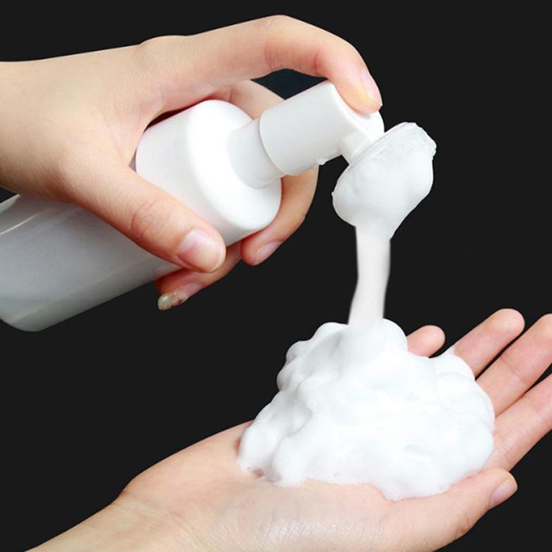 100/150/200Ml Empty Froth Foaming Pump Bottle With Silicone Brush Head Press Type Face Cleaning Foam Bottles