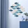 20Pcs/Set Wooden Fish Wall Decoration School of Fish Beach Lake House Bathroom Wall Art Nautical Coastal Ocean Theme Hanging Ornament