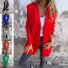 Spring and Autumn Women's Solid Color Cardigan Casual Single-breasted Hooded Jacket