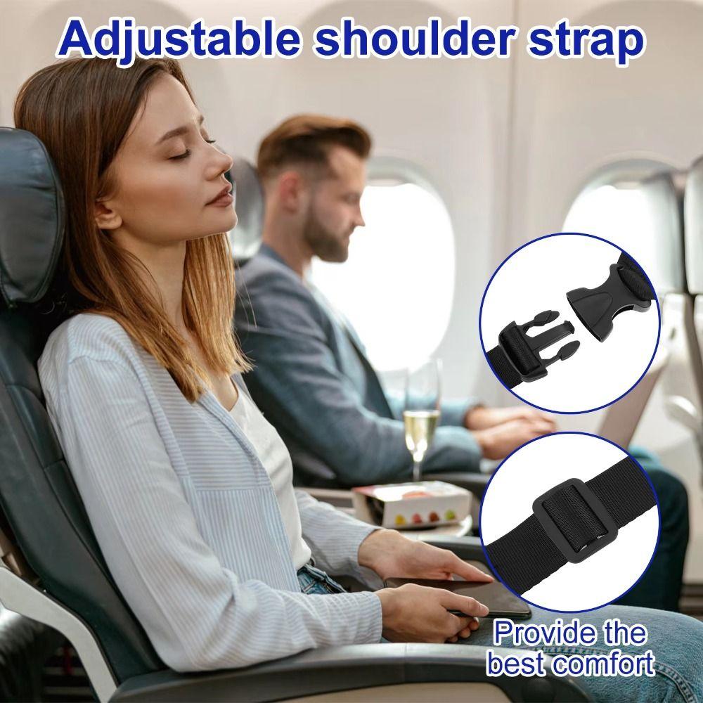 Adjustable Strap Plane Leg Rest Removable Pad Portable Desk Footrest Leg Comfort Mat  Long Journey