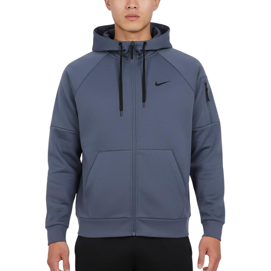 Nike Men's Therma-FIT Full-Zip Hooded Fitness Jacket Celestine Blue DQ4831-491