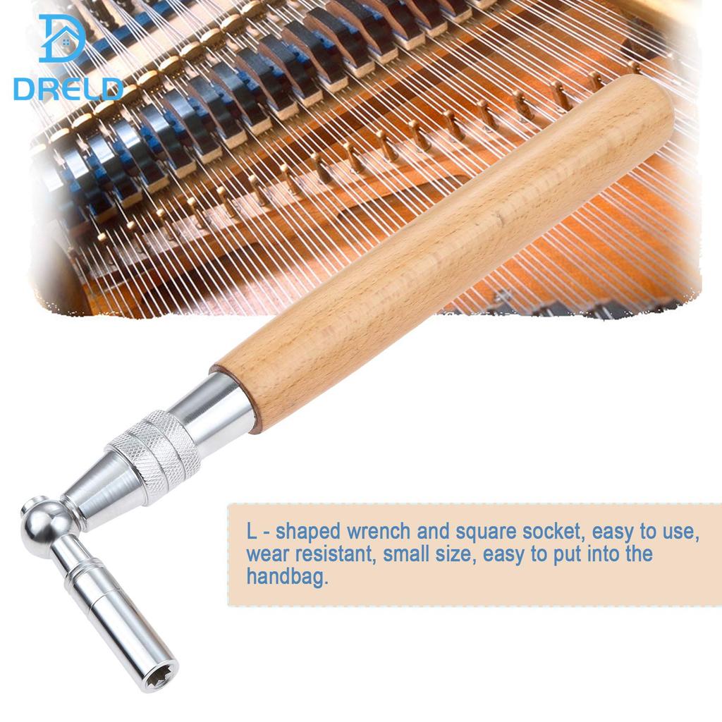 Dreld Piano Tuning Tool Kit, 11-Piece Set, Professional Piano Maintenance Tools, Tuning Mute, Tuning Hammer Wrench, and More, with Storage Case
