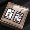 Minimalist Whiteboard Eardrop Acrylic Poster Board Eardrop Creative Pendant Earrings  Daily Jokes